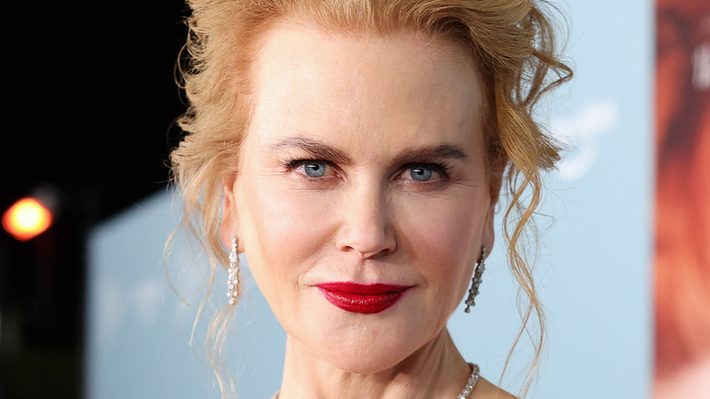 Nicole Kidman wearing red lipstick