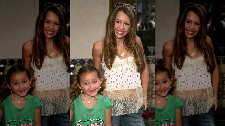 A young Noah Cyrus with Miley