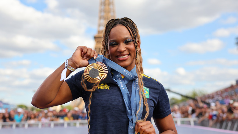 Rebeca Andrade with medals