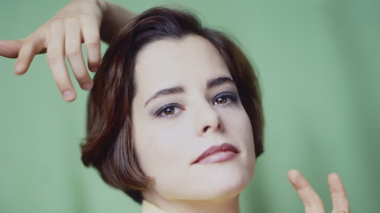 Parker Posey posing for a portrait in Los Angeles