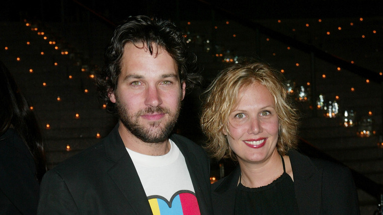 Paul Rudd and Julie Yeager smiling