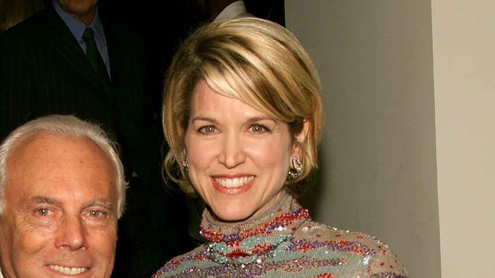 Paula Zahn smiling with a friend