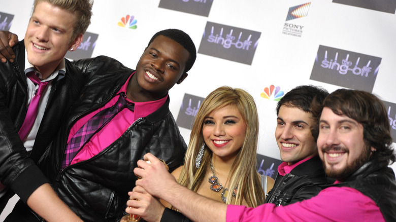 Pentatonix posing together