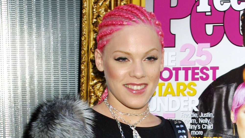 Pink at a London photo call in 2003