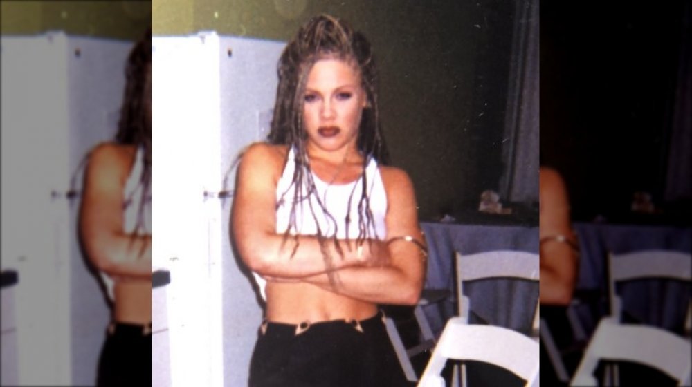 Pink in 1997 as a young woman