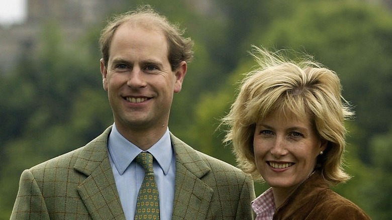 Prince Edward and Sophie smiling