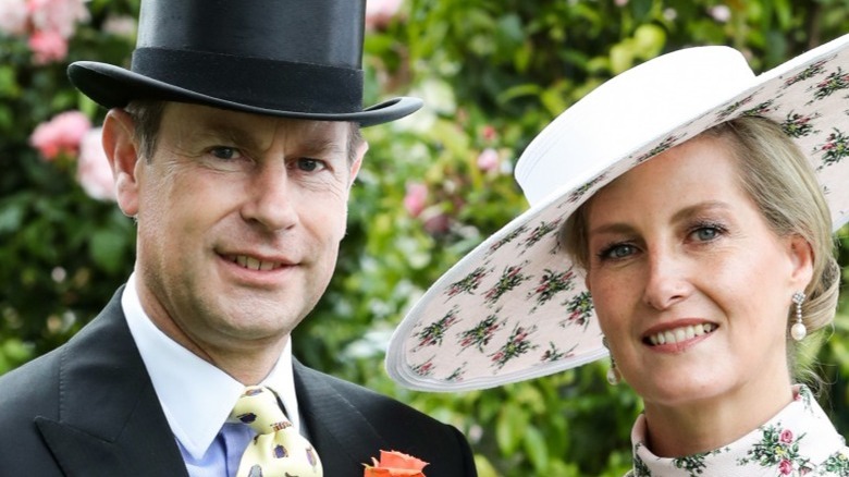 Prince Edward and Sophie grinning