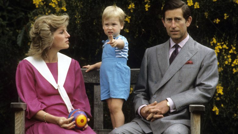 Prince William as a toddler with his parents