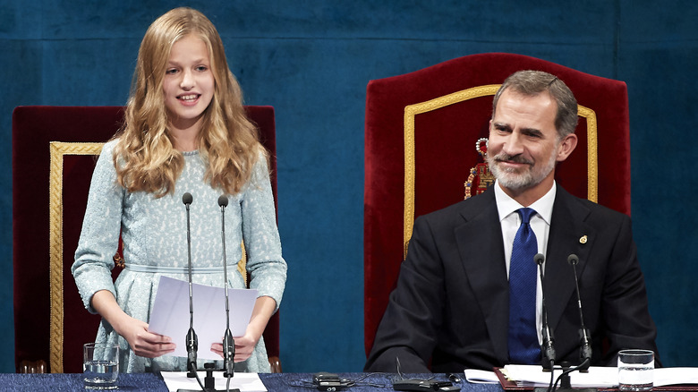 Princess Leonor and King Felipe 