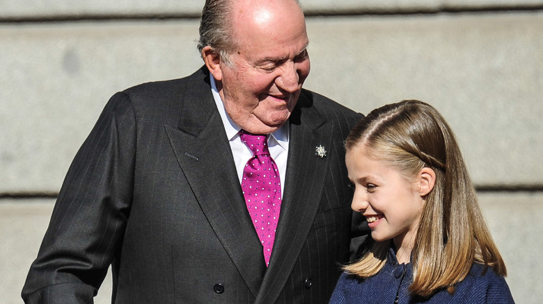 Juan Carlos and Princess Leonor 