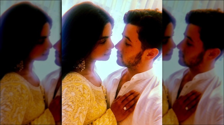 Priyanka Chopra and Nick Jonas engagement photo