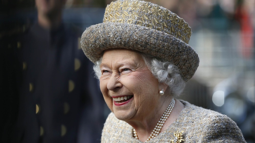 Queen Elizabeth laughing