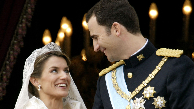 Queen Letizia on her wedding day 