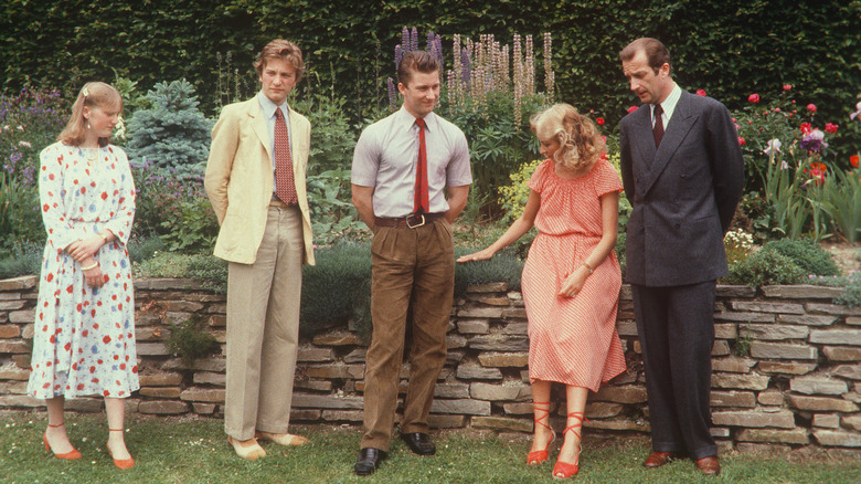 The royal family in garden