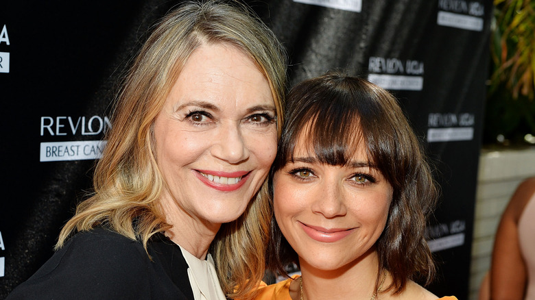 Jones with her mother Peggy Lipton