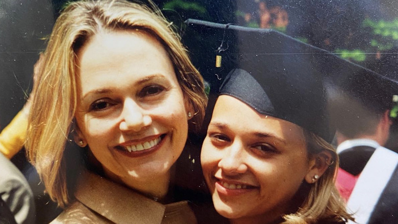 Jones and her mother at Harvard graduation