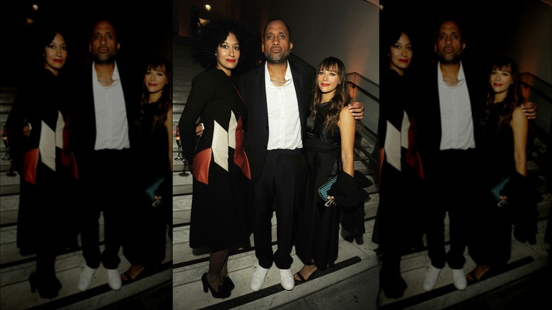 Jones with Kenya Barris at Los Angeles gala