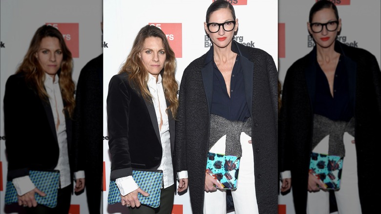 Jenna Lyons and Courtney Crangi on a red carpet