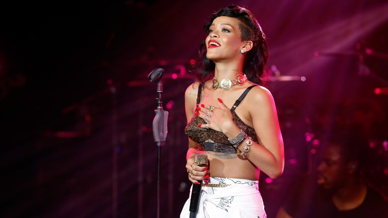 Rihanna performing