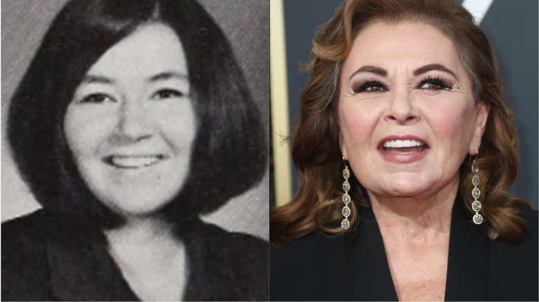 Roseanne Barr split image yearbook