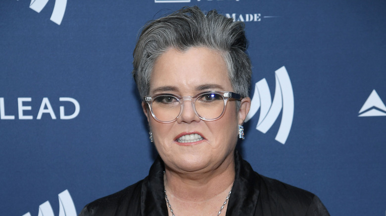 Rosie O'Donnell with gray hair