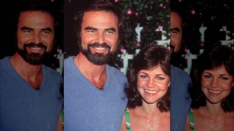 Burt Reynolds and Sally Field smiling