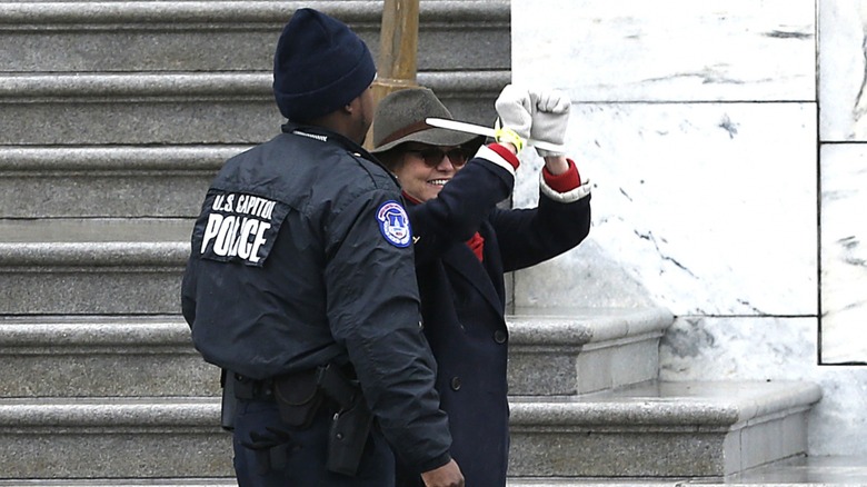 Sally Field being arrested at the Capitol