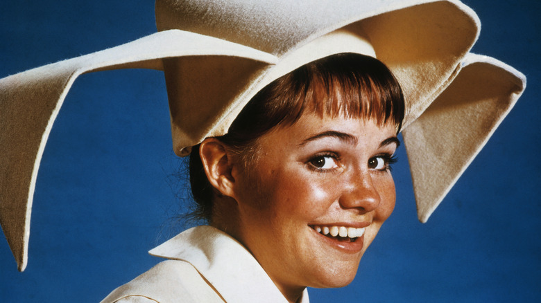 Sally Field in costume as The Flying Nun