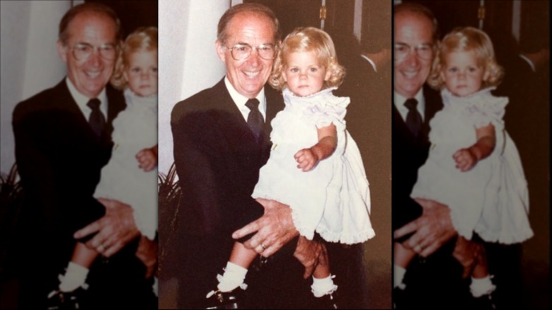 Young Samantha Ponder with her grandfather