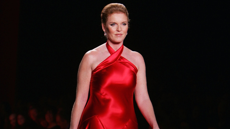 Sarah Ferguson red dress
