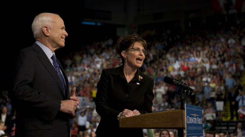 Sarah Palin with John McCain 