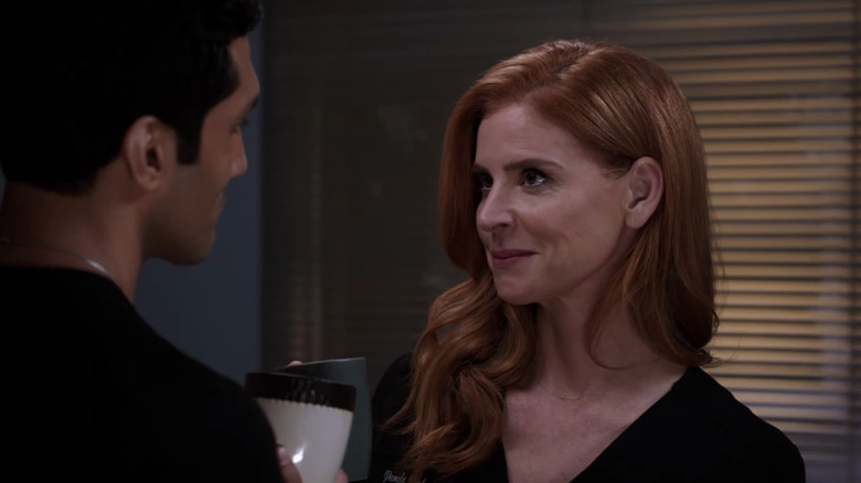 Dominic Rains and Sarah Rafferty in "Chicago Med"