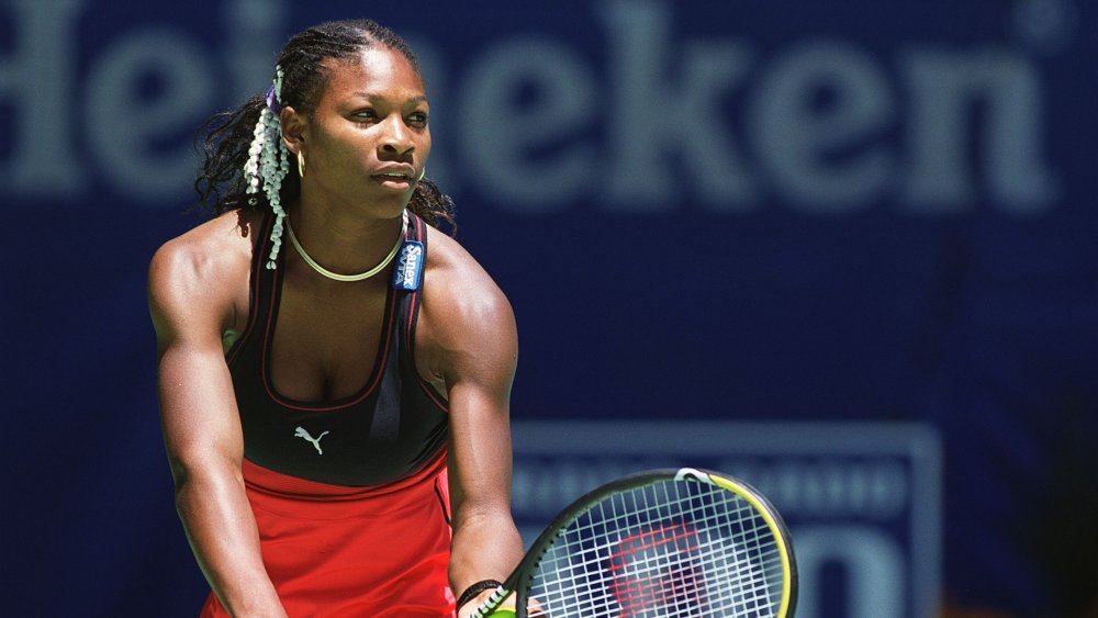 Serena Williams playing tennis in Australia in 2000