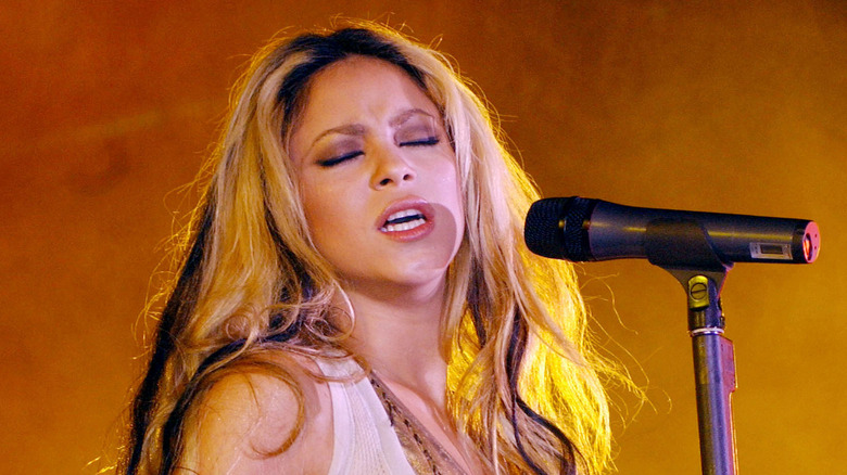 Shakira performing