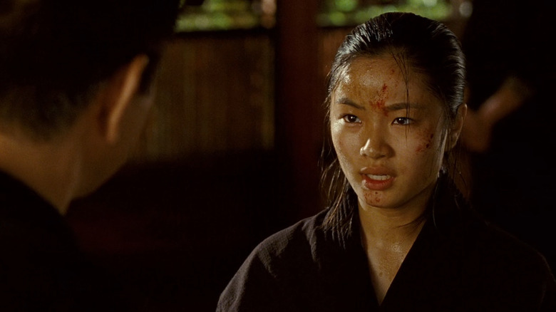 Anna Sawai looking stern in "Ninja Assassin"