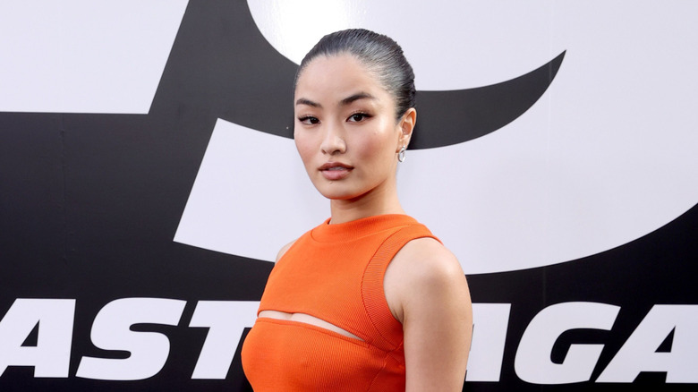 Anna Sawai posing at the "F9" world premiere at TCL Chinese Theater