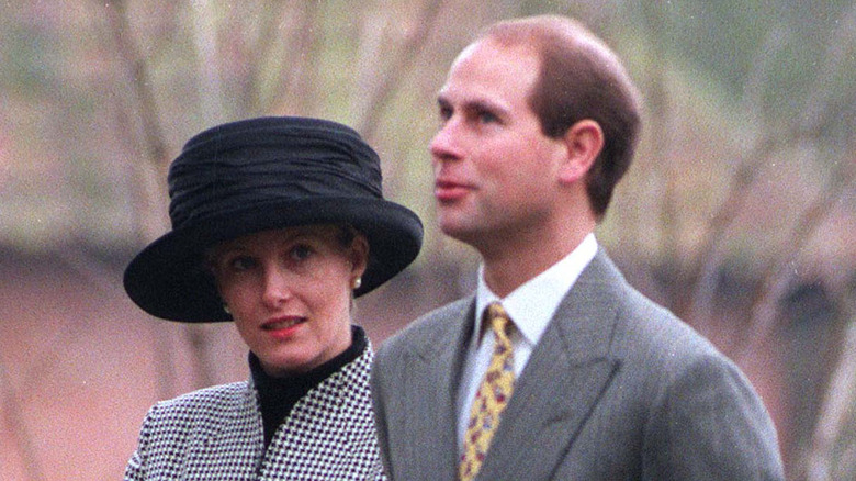 Sophie walking with Prince Edward