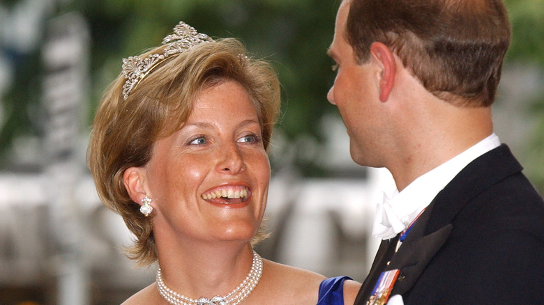 Sophie, Countess of Wessex smiling at Prince Edward