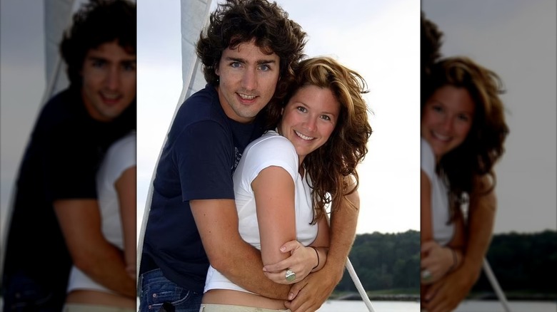 Sophie Gregoire and Justin Trudeau hugging