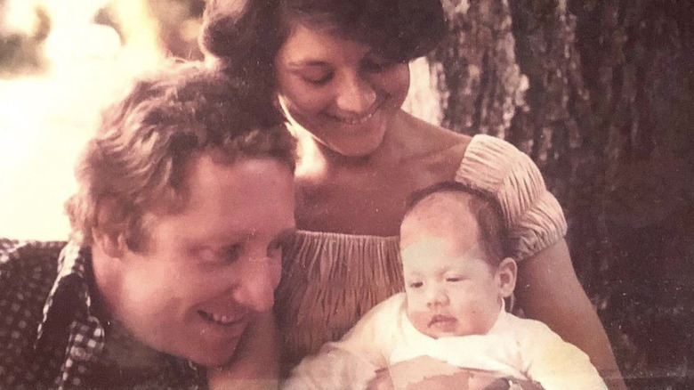 Young Sophie Grégoire Trudeau with parents