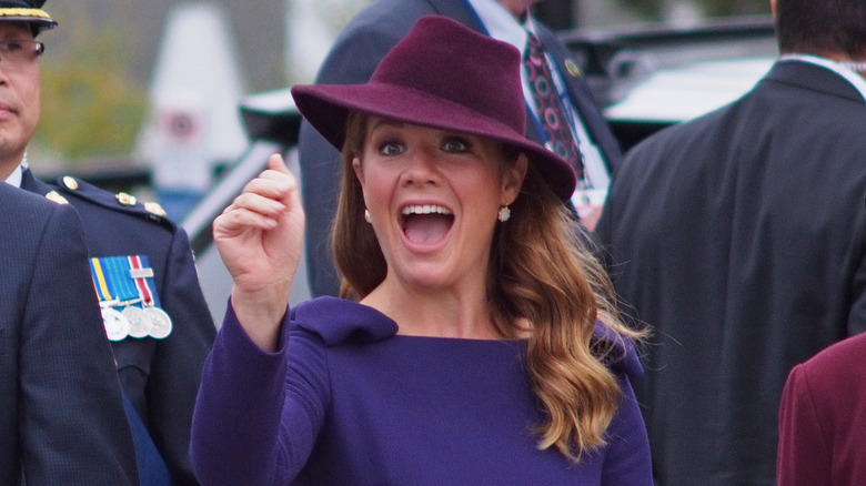 Sophie Grégoire Trudeau waving happily