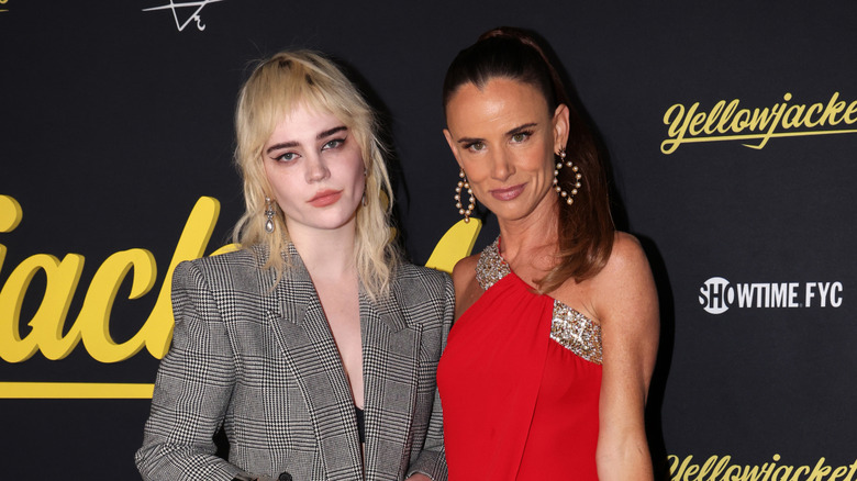 Sophie Thatcher and Juliette Lewis posing together at an event for Yellowjackets