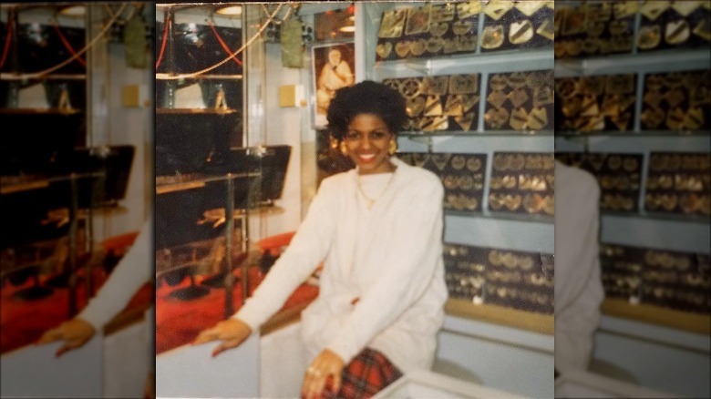 Tamron Hall as a younger woman