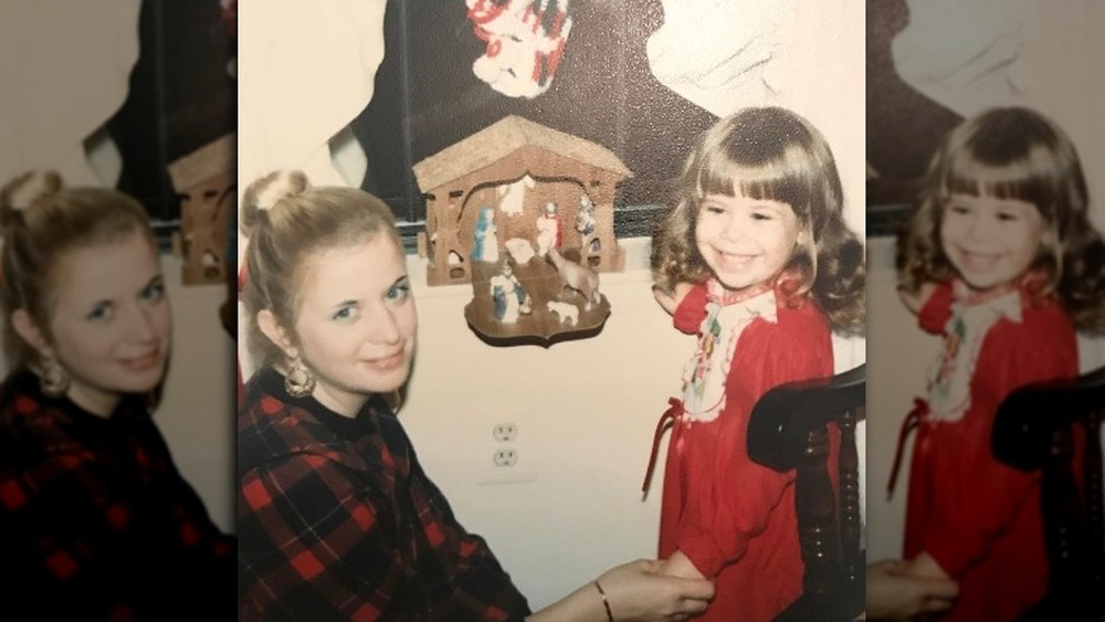 Young Tara Lipinski with her mother