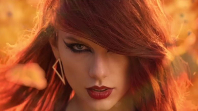 Taylor Swift red hair cat eye Bad Blood video