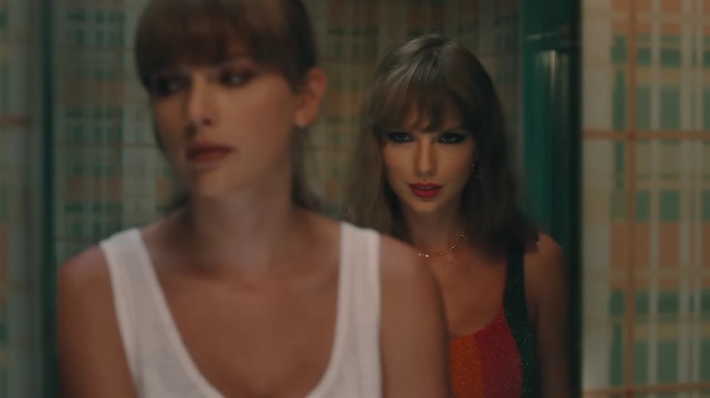 Taylor Swift and Taylor Swift in the Anti-Hero video