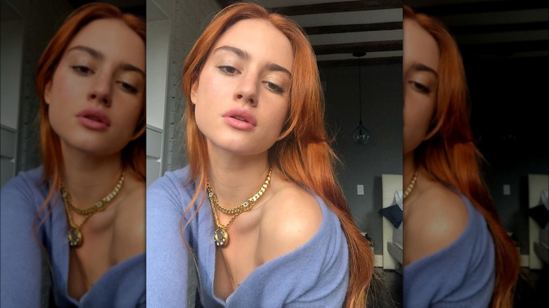 Grace Van Patten with red hair