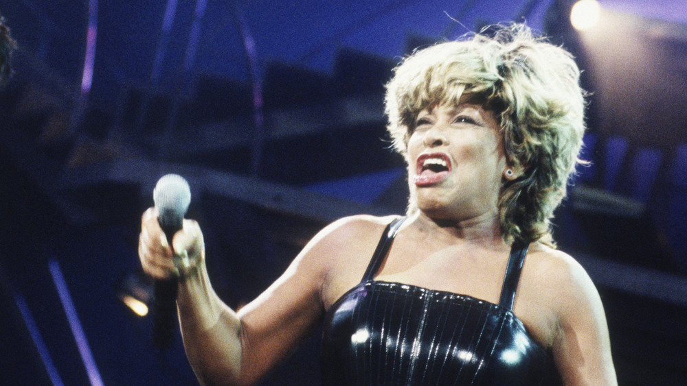 Tina Turner performing on stage