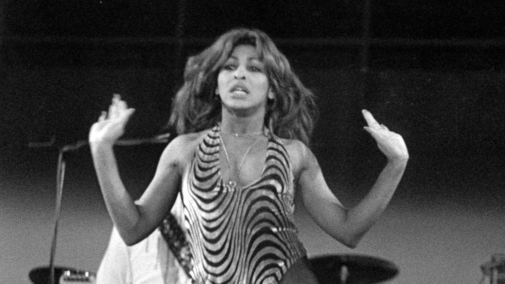 Tina Turner performing on stage