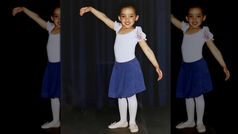 A young Tinashe as a ballerina